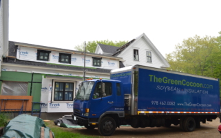 The Green Cocoon spray foam insulation truck