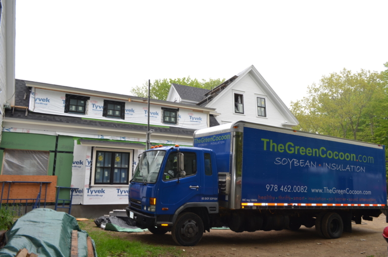 The Green Cocoon spray foam insulation truck