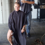 Candace Lord, The Green Cocoon Vice President, gets her head shaved to beat cancer!