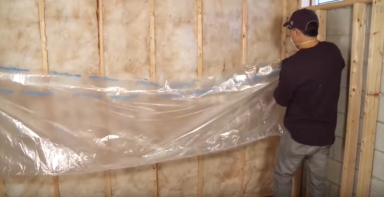 insulation contractor installing foam