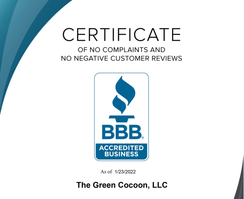 The-Green-Cocoon-BBB-Certificate-No-Complaints