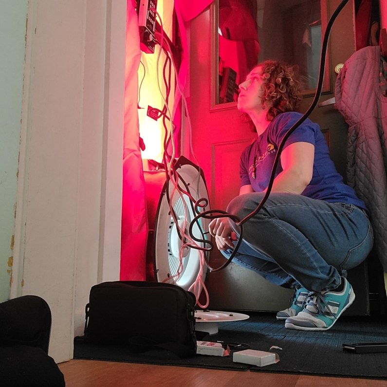 Candace from The Green Cocoon Performs a Blower Door Test