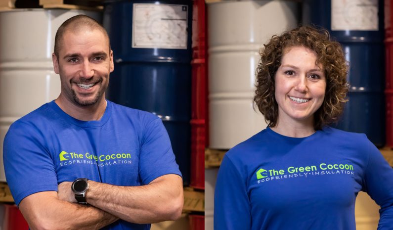 James Materkowski, President and Candace Lord, VP of the Green Cocoon