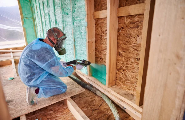 Spray foam insulation