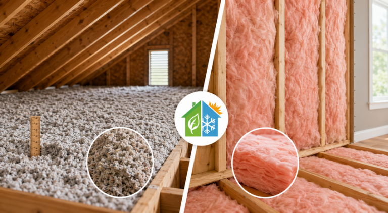 Fiberglass vs cellulose insulation